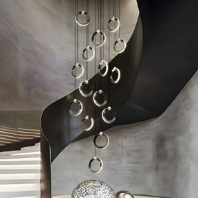 NEBULA Chandelier - 1 ring - 6.6" x 60" / 17cm x 150cm - 8WCool Light (6000K)Merlinlamps