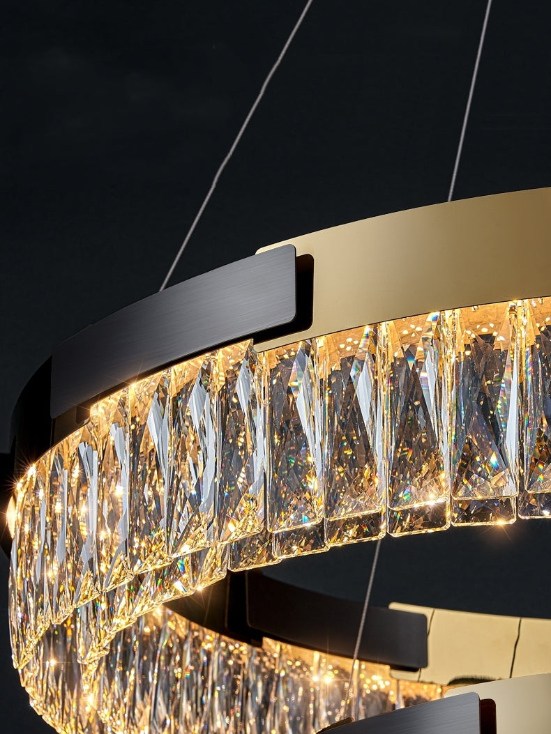 New Designer Recommended Modern Light Luxury Round/Oval Crystal Chandelier for Living Room/Dining Room