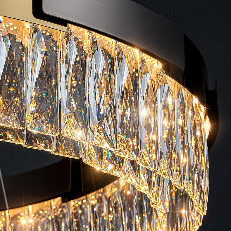 New Designer Recommended Modern Light Luxury Round/Oval Crystal Chandelier for Living Room/Dining Room