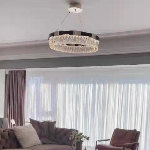 New Designer Recommended Modern Light Luxury Round/Oval Crystal Chandelier for Living Room/Dining Room
