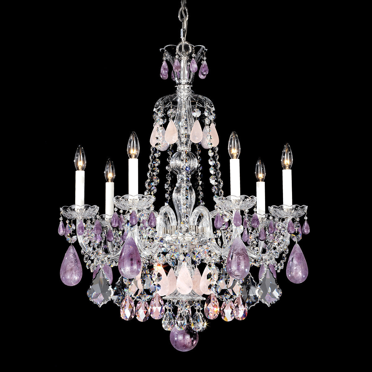 New Luxury Green/Purple Rock Crystal Chandelier for Living Room/Bedroom