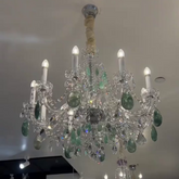 New Luxury Green/Purple Rock Crystal Chandelier for Living Room/Bedroom