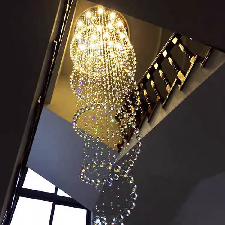 New Trend Spiral Crystal Chandelier For Staircase