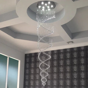 New Trend Spiral Crystal Chandelier For Staircase