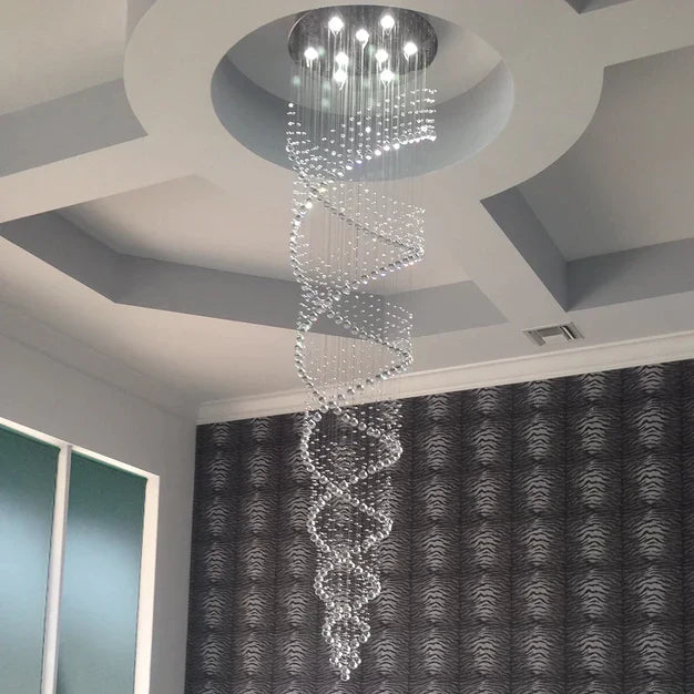 New Trend Spiral Crystal Chandelier For Staircase