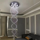New Trend Spiral Crystal Chandelier For Staircase