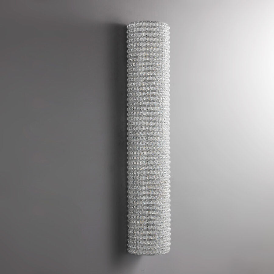 Nicolle Clear Crystal Wall Sconce 36″H