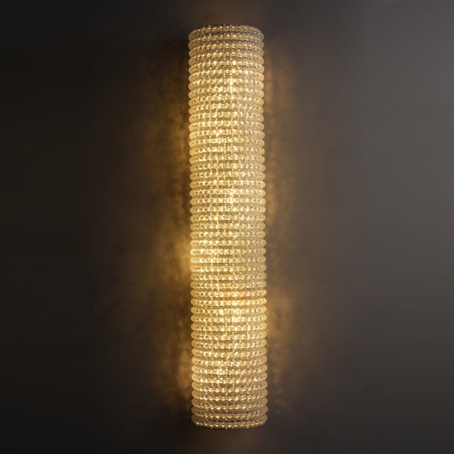Nicolle Clear Crystal Wall Sconce 36″H