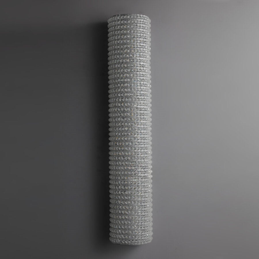 Nicolle Clear Crystal Wall Sconce 36″H