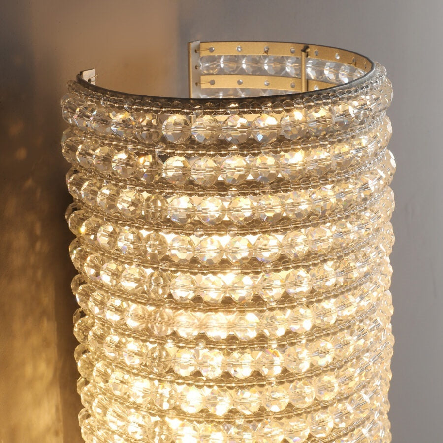 Nicolle Clear Crystal Wall Sconce 36″H