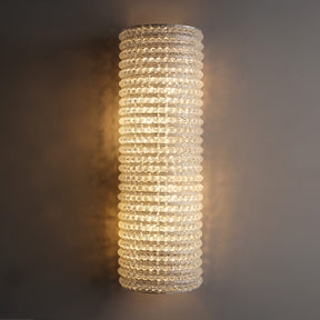 Nicolle Clear Glass Crystal Wall Sconce 21"