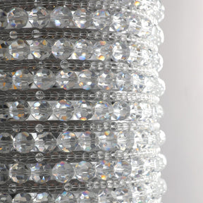 Nicolle Clear Glass Crystal Wall Sconce 21"