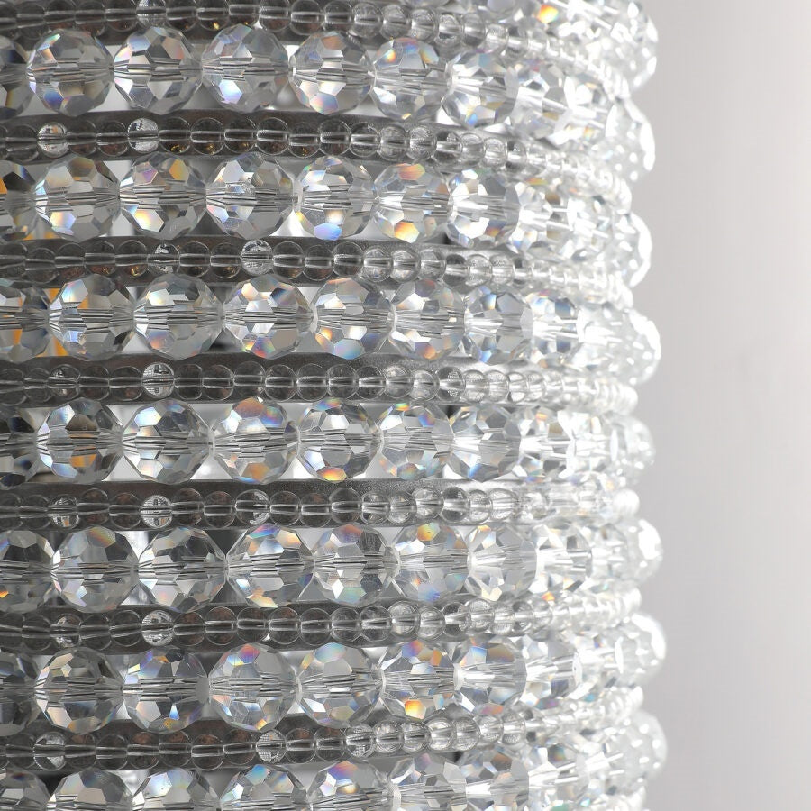 Nicolle Clear Glass Crystal Wall Sconce 21"