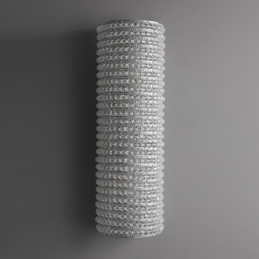 Nicolle Clear Glass Crystal Wall Sconce 21"