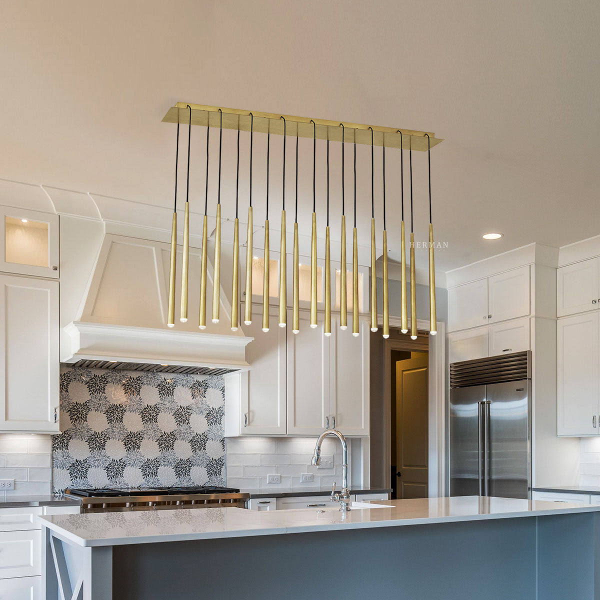 Noland 18-Light Linear Chandelier 48"