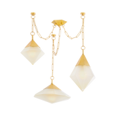 Nora Modern Kitchen Island Chain Glass Chandelier