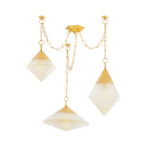 Nora Modern Kitchen Island Chain Glass Chandelier