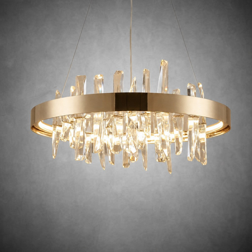 Nora Round Crystal Pendant Light