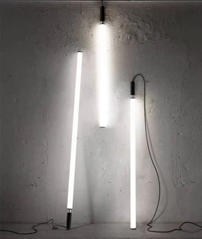 Nordic Fashion Minimalist Black Straight Pendant Chandelier for Bedside/Staircase/Loft/Duplex - Small: 17 LightsWarm LightMerlinlamps