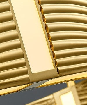 2023 New Nordic Light Luxury Chrome/Gold 0-shaped Chandelier for Living/Dining Room