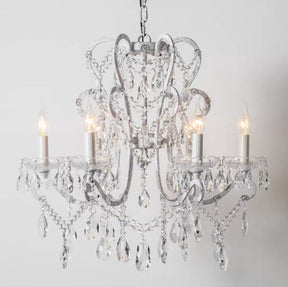 Nordic Vintage Candle Pendant Romantic Crystal Chandelier for Bedroom / Dining Room / Living Room