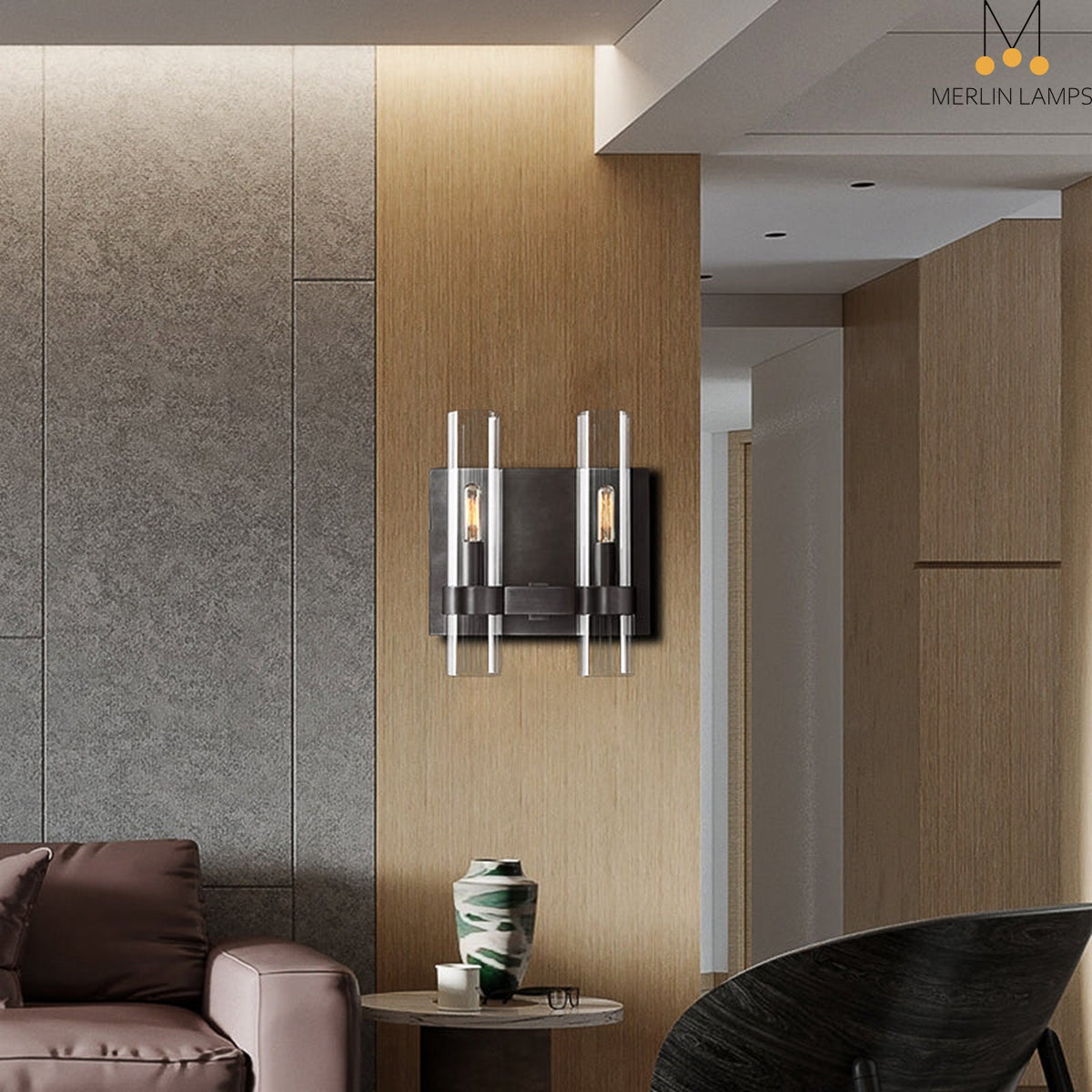 Nova Double Glass Wall Sconce