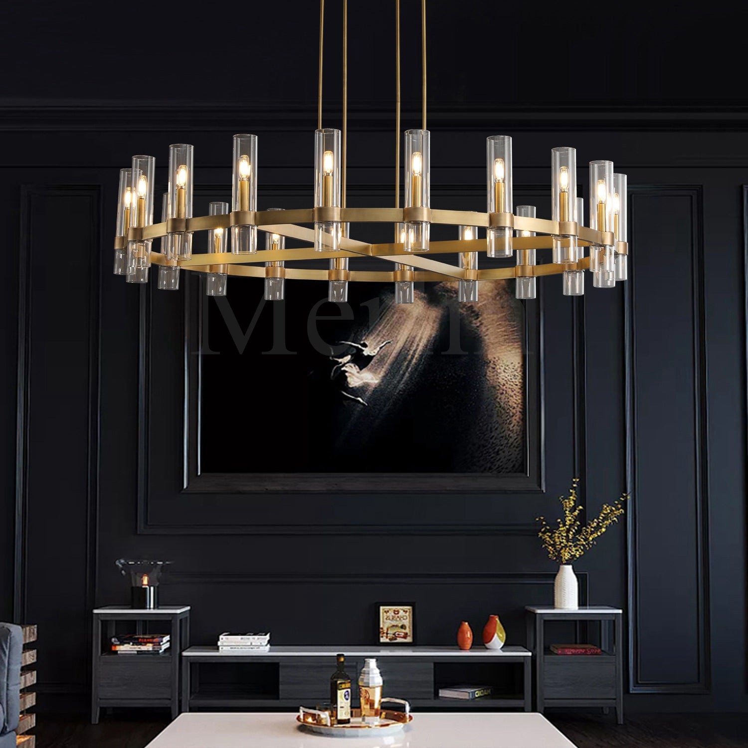 Nova Luxury Glass Round Chandelier 36" 48" 60"