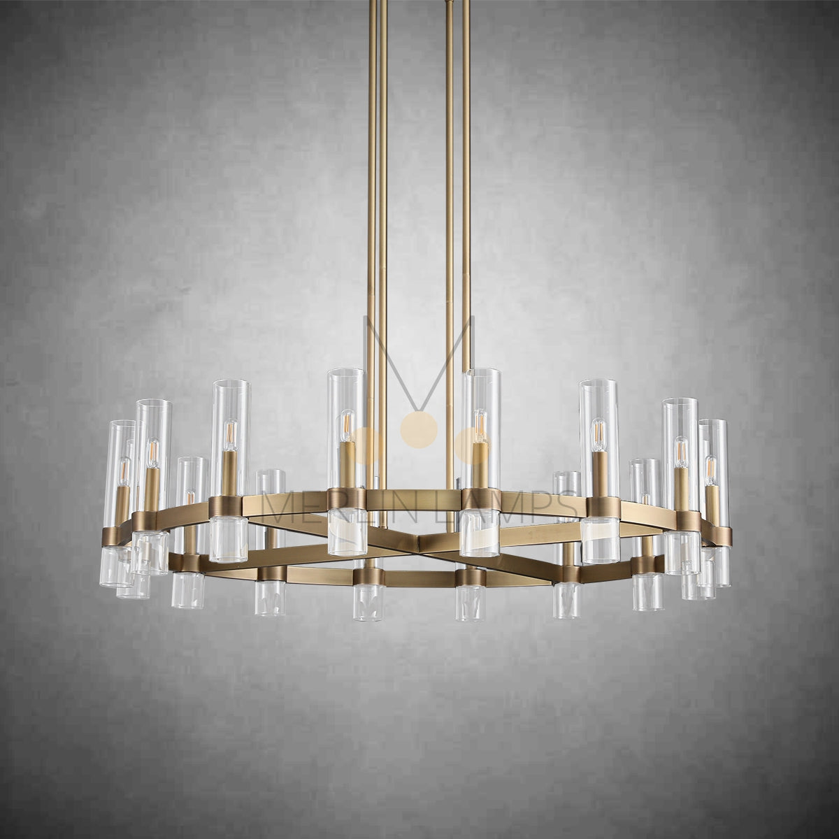 Nova Luxury Glass Round Chandelier 36" 48" 60"