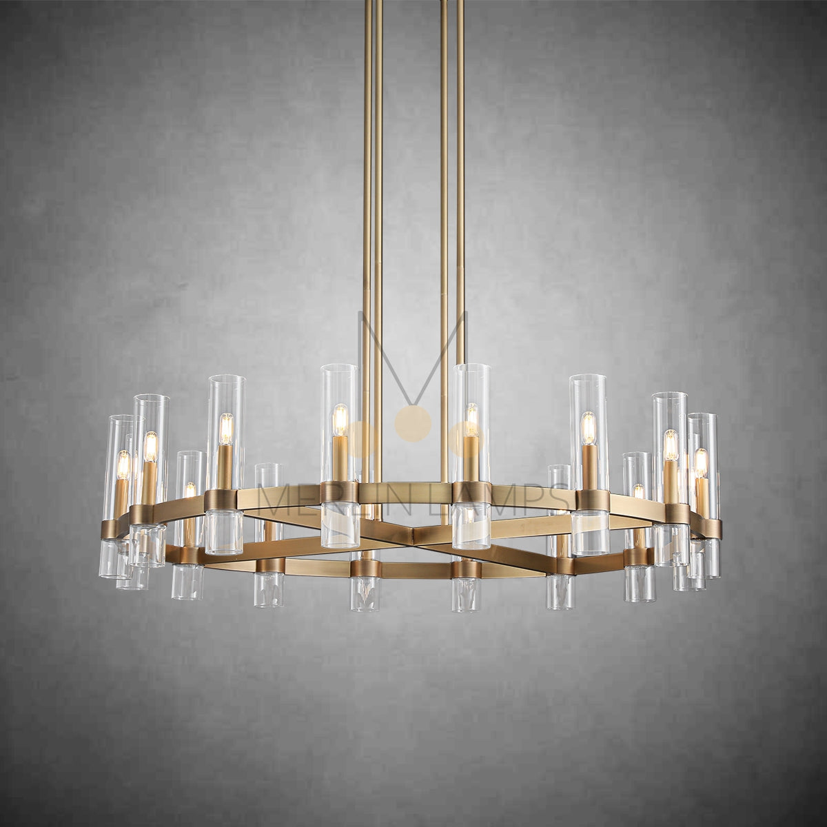 Nova Luxury Glass Round Chandelier 36" 48" 60"