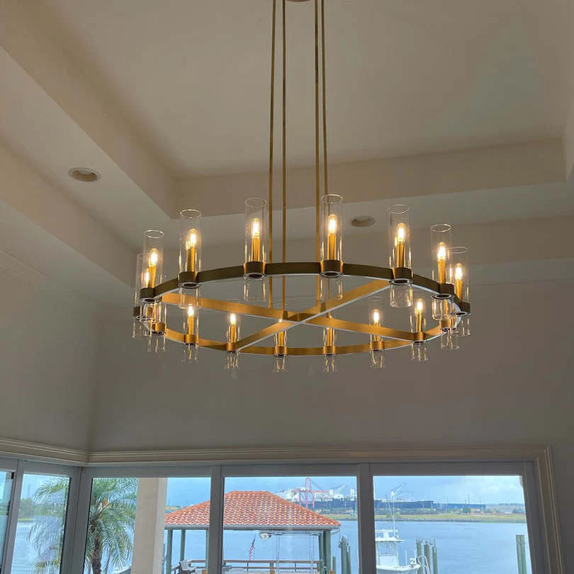 Nova Luxury Glass Round Chandelier 36" 48" 60"