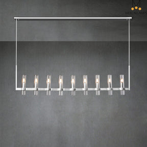 Nova Luxury Linear Glass Chandelier For Kitchen Island Dining Room