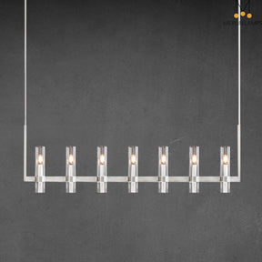 Nova Luxury Linear Glass Chandelier For Kitchen Island Dining Room