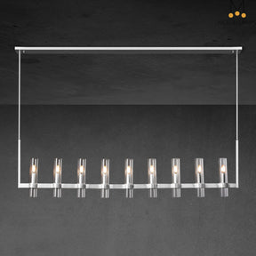 Nova Luxury Linear Glass Chandelier For Kitchen Island Dining Room