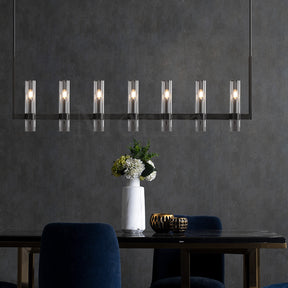 Nova Luxury Linear Glass Chandelier For Kitchen Island Dining Room