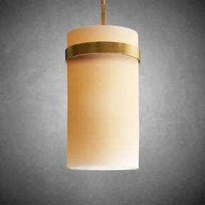 Nova Milk Glass Pendant – Brass & Bronze Sizes 5–12 Inch