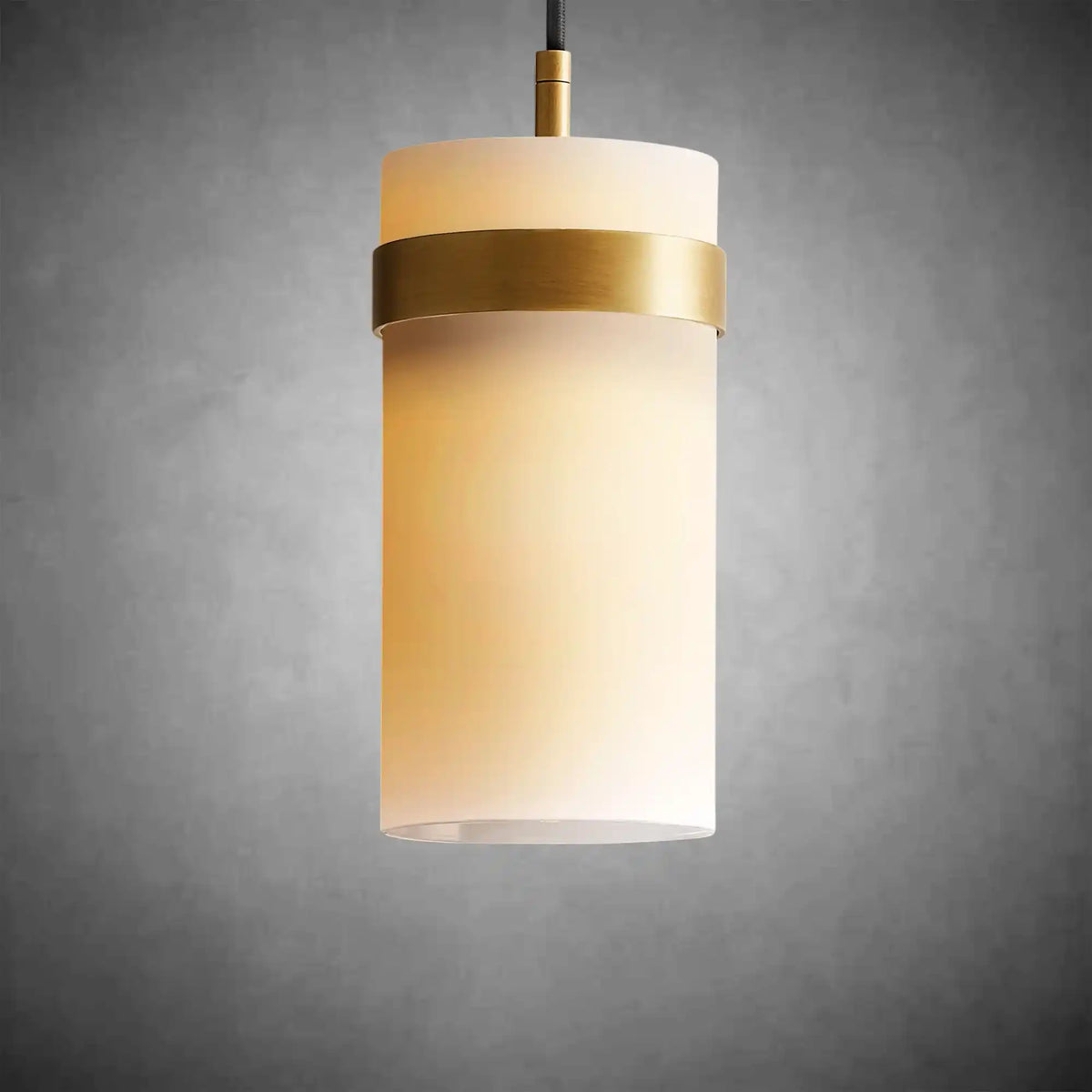 Nova Milk Glass Pendant – Brass & Bronze Sizes 5–12 Inch