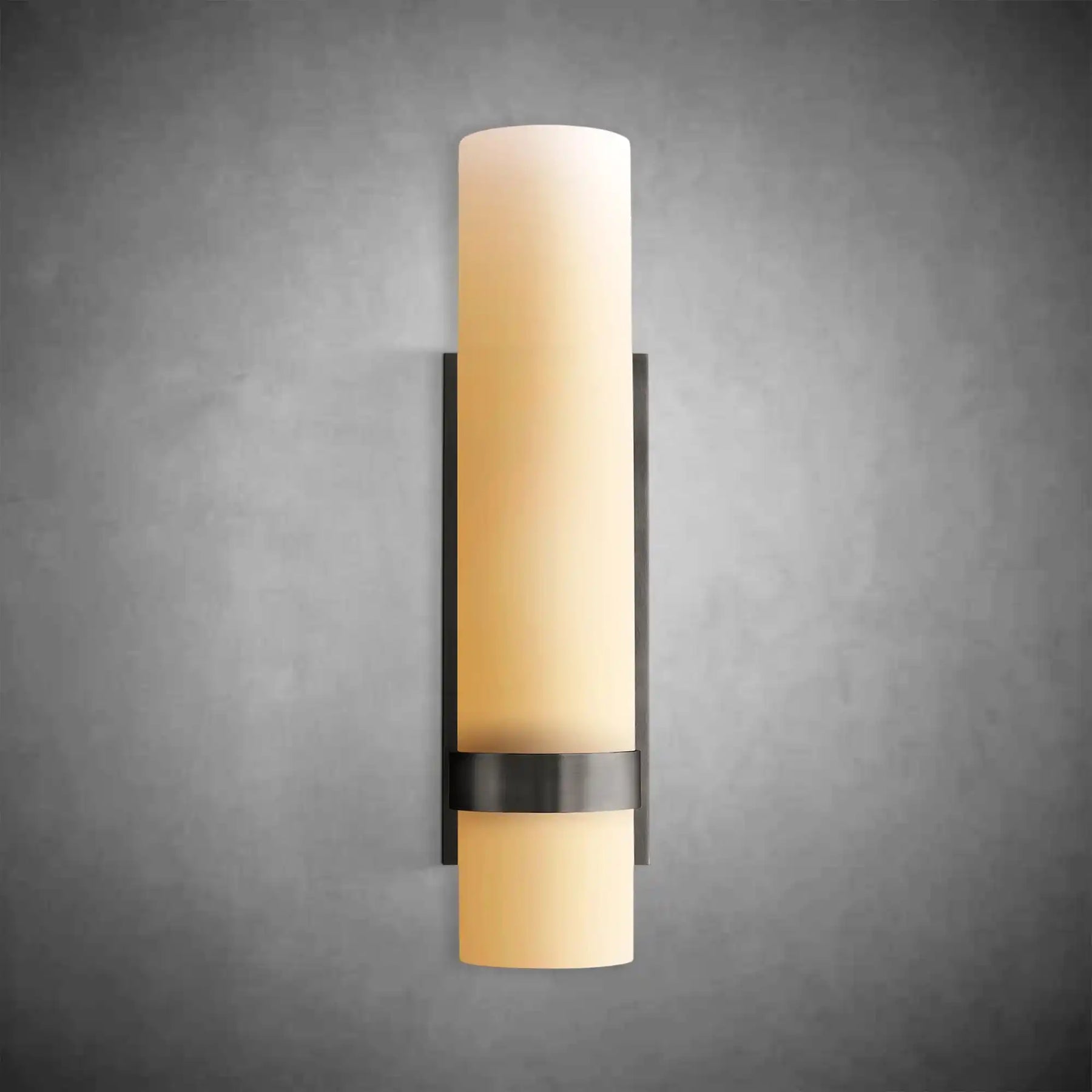 Nova Milk Glass Sconce – Art Deco Brass Bronze Nickel
