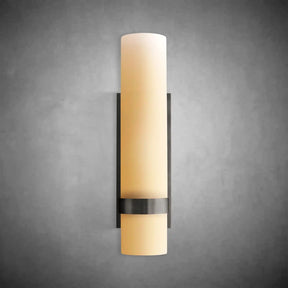 Nova Milk Glass Sconce – Art Deco Brass Bronze Nickel
