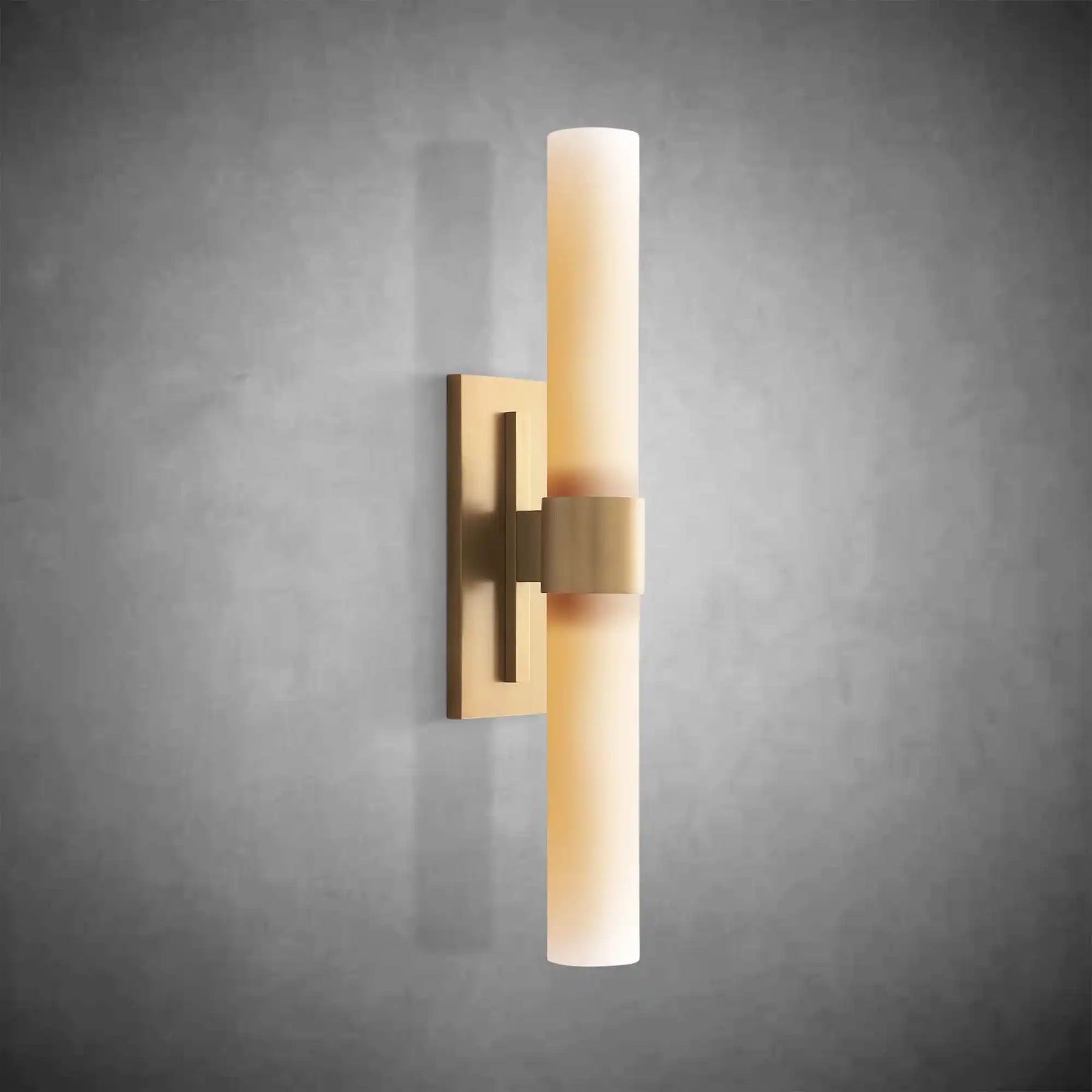 Nova Milk Glass Sconce – Art Deco Brass Bronze Nickel