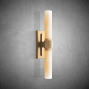 Nova Milk Glass Sconce – Art Deco Brass Bronze Nickel