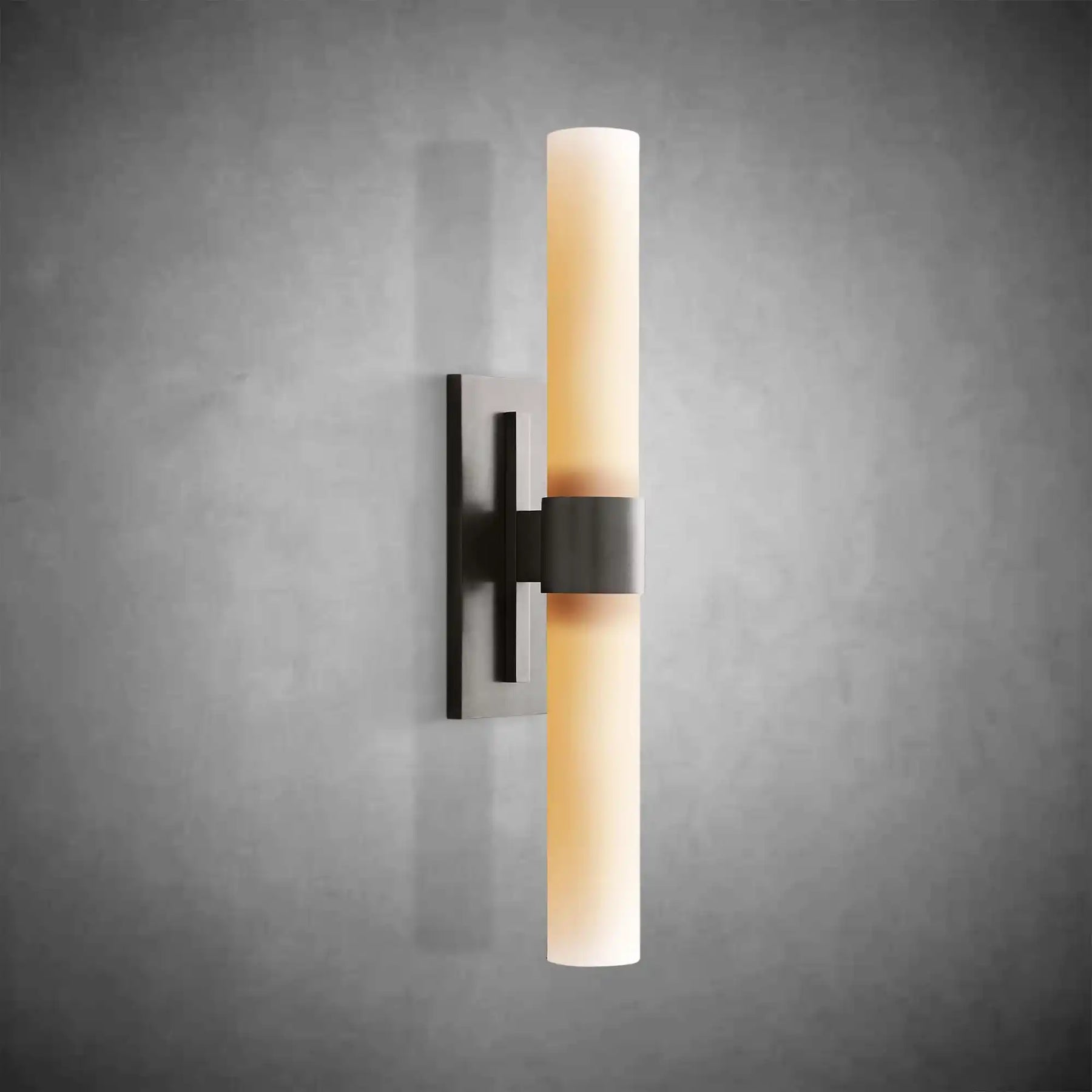 Nova Milk Glass Sconce – Art Deco Brass Bronze Nickel