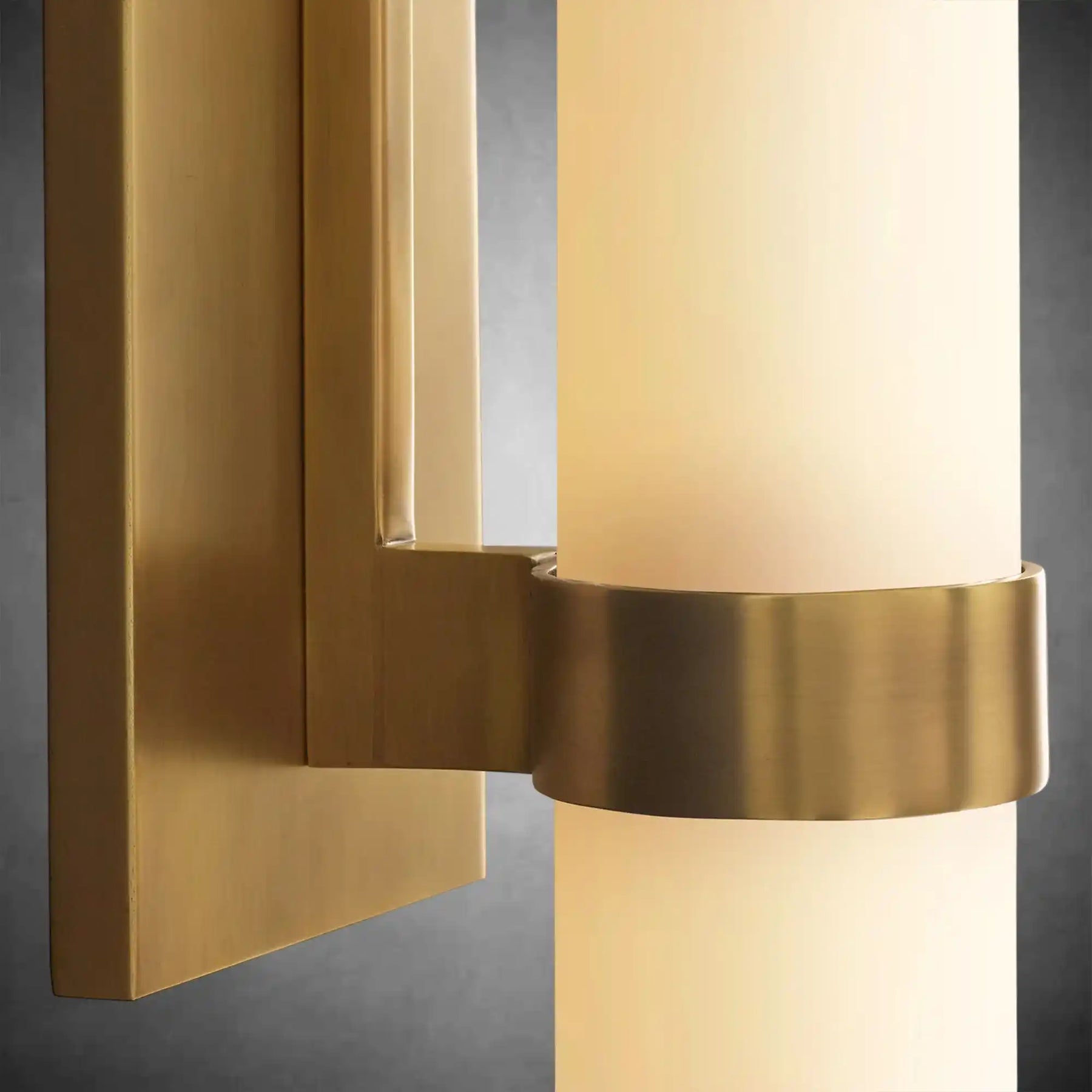 Nova Milk Glass Sconce – Art Deco Brass Bronze Nickel
