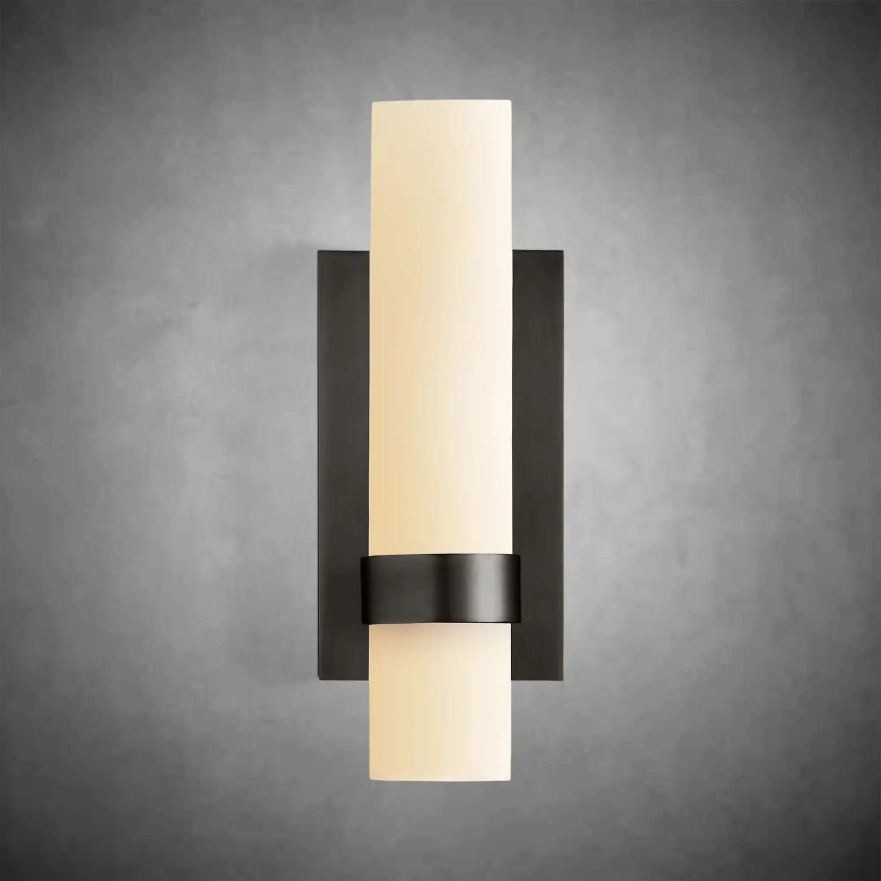 Nova Milk Glass Sconce – Art Deco Brass Bronze Nickel