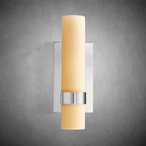 Nova Milk Glass Sconce – Art Deco Brass Bronze Nickel