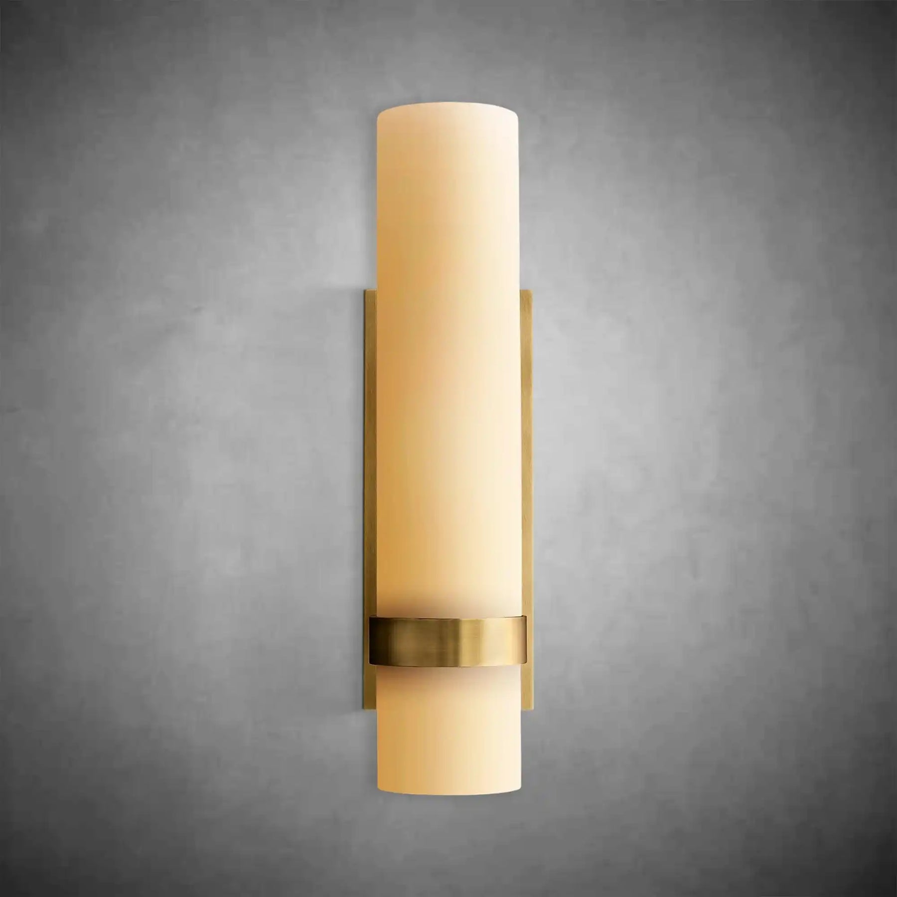 Nova Milk Glass Sconce – Art Deco Brass Bronze Nickel