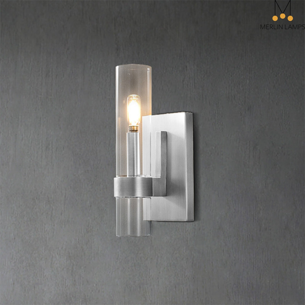 Nova Modern Glass Wall Sconce 12"H