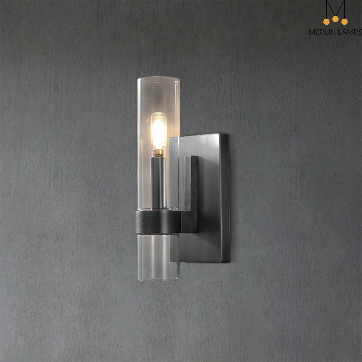 Nova Modern Glass Wall Sconce 12"H