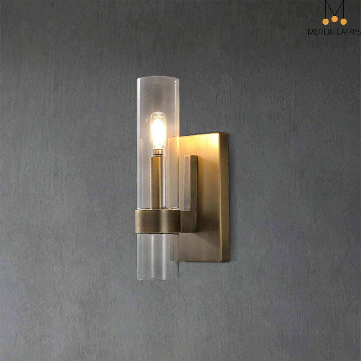 Nova Modern Glass Wall Sconce 12"H