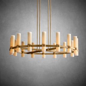 Nova Round Milk Glass Chandelier