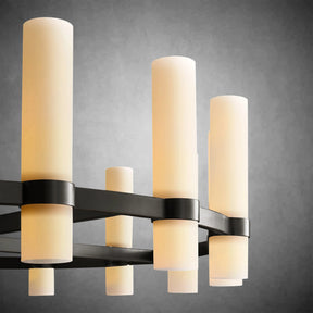 Nova Round Milk Glass Chandelier